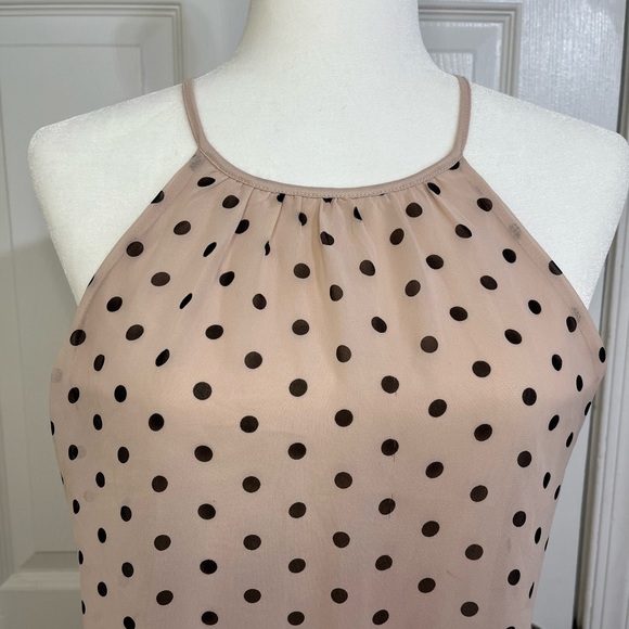 Express Fully Lined, Blush & Black Polka Dot Tank - Picture 2 of 7